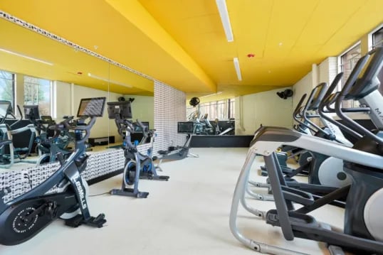 Elliptical machines stationary bikes rowing machine gym at The Province Boulder in Boulder Student Accommodation