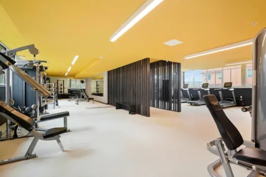 Weight machines treadmills and benches Gym at The Province Boulder in Boulder Student Accommodation
