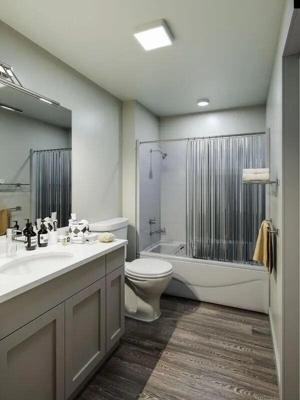 Sink toilet and tub with grey vanity Bathroom at 698 Prospect in Pembroke Student Accommodation