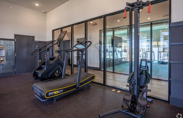 Treadmill stair climber rowing machine gym at The Davy in Knoxville Student Accommodation