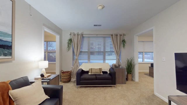 Sofa plant basket window living room at Block20