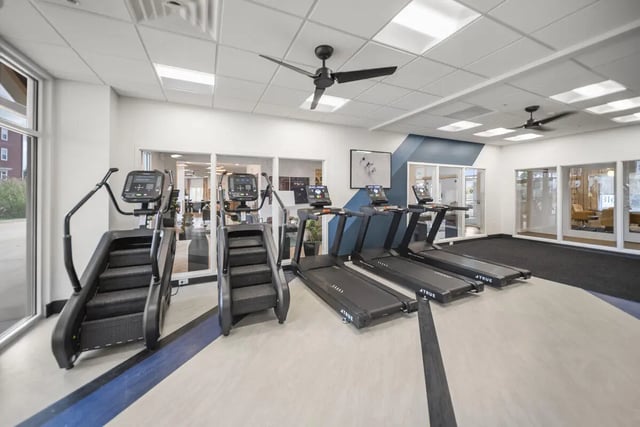 Treadmills and stair climbers gym equipment. at Block20