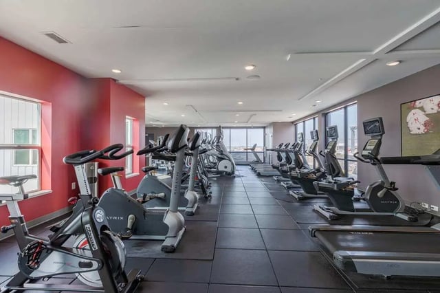 Cardio machines treadmills and weight machines gym at 8N Lofts in Lincoln Student Accommodation