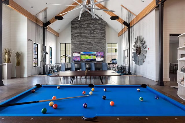 Pool table ping pong tables multiple screens lounge Image Type at University Trails Apartments in Ann Arbor Student Accommodation