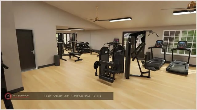 Fitness equipment including treadmills and weights gym at Market 100 in Statesboro Student Accommodation