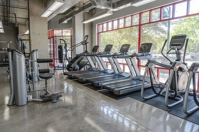 Treadmills elliptical punchbag weight machine gym at Shortbread Lofts in Chapel Hill Student Accommodation
