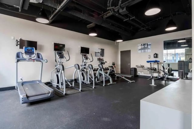 Treadmills ellipticals weights fitness gym at Venue On Guadalupe in Austin Student Accommodation