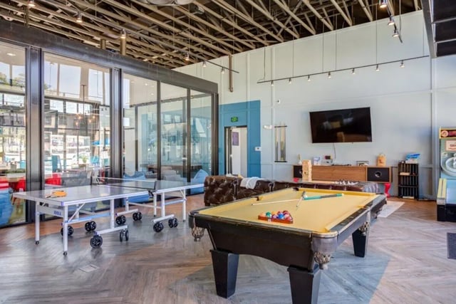 Ping pong table and pool table recreational lounge at Lark Oxford in Oxford Student Accommodation