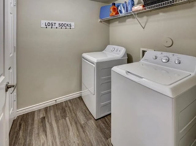 Washer dryer and lost socks sign laundry room at City Parc at Fry Street in Denton Student Accommodation