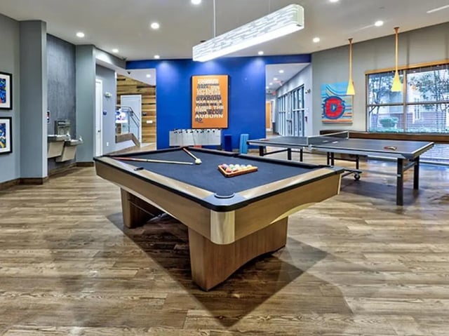 Pool table ping pong tables recreation area at 160 Ross in Auburn Student Accommodation