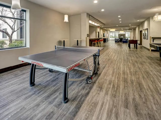Ping pong table and bar area common room at 8 1/2 Canal Street in Richmond Student Accommodation