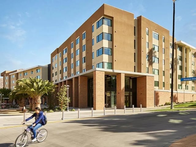 Modern student accommodation building exterior view exterior at North District in Riverside Student Accommodation