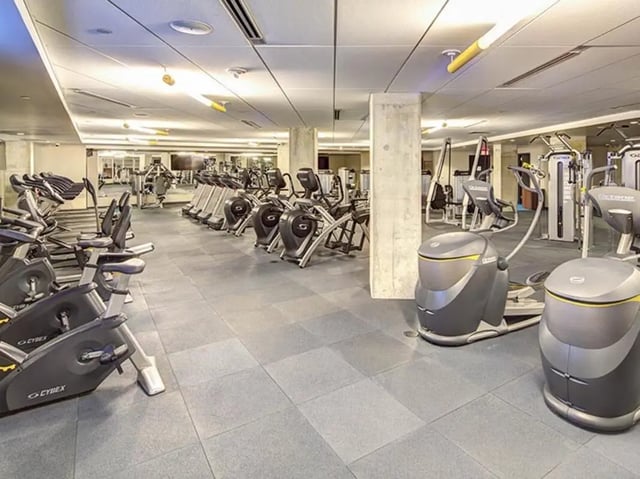 Cardio machines and weight machines gymnasium at The Summit at University City in Philadelphia Student Accommodation