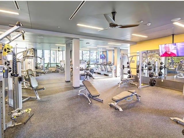 Gym equipment treadmills and weight benches gym at Honors Academic Village in Toledo Student Accommodation