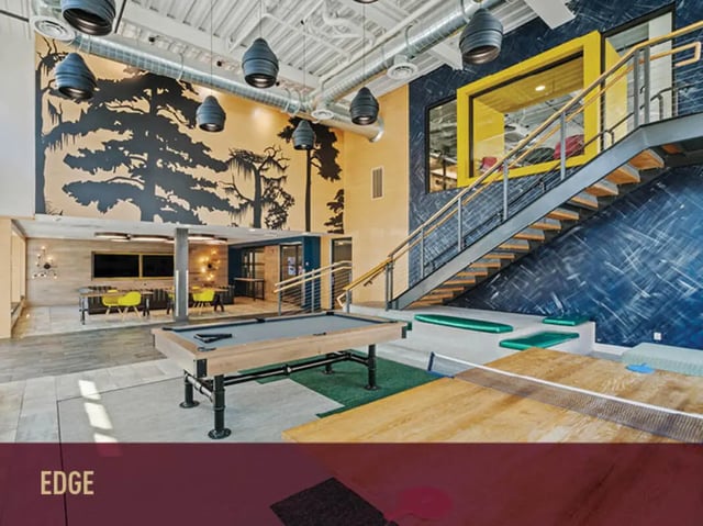 Billiard and ping pong tables recreation area at Stadium Centre - The Axis in Tallahassee Student Accommodation