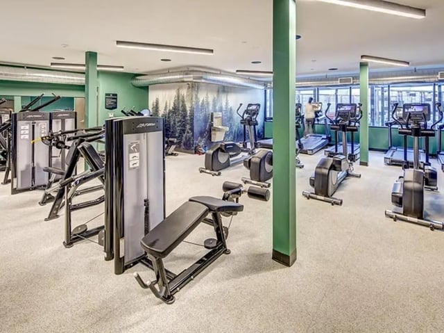 Weight machines treadmills and exercise bikes gym at The Jack in Flagstaff Student Accommodation