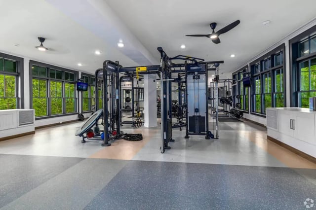 Weight machines and workout equipment gym at Arcadia Student Living in Charlotte Student Accommodation