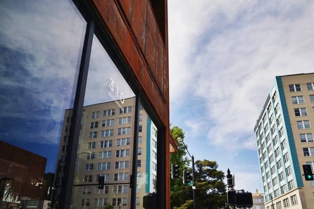 Building reflection address 310 North Jefferson exterior at Park East in Springfield Student Accommodation