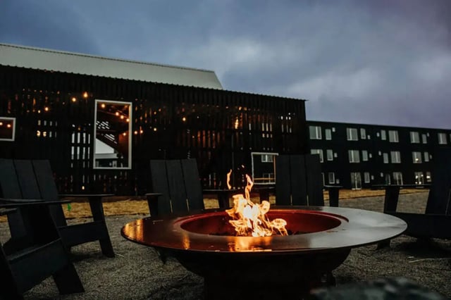 Fire pit and chairs exterior at Muse Bowling Green in Bowling Green Student Accommodation