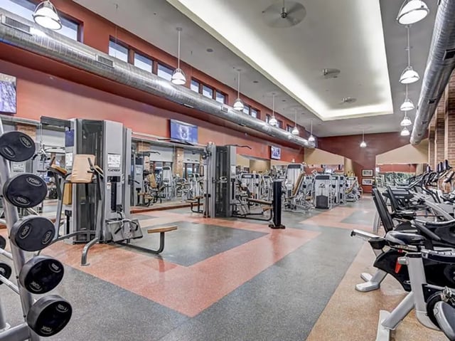 Weight machines and cardio equipment gym at Villas at Chestnut Ridge in Buffalo Student Accommodation