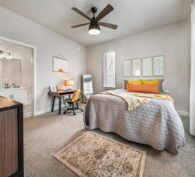 Bed desk chair mirror rug bedroom at The Yards at Old State in State College Student Accommodation