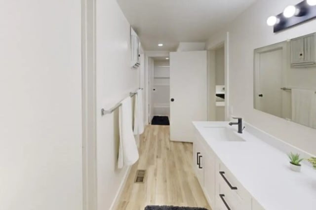 Vanity with sink and towels Bathroom at Bountiful Court Apartments in Provo Student Accommodation
