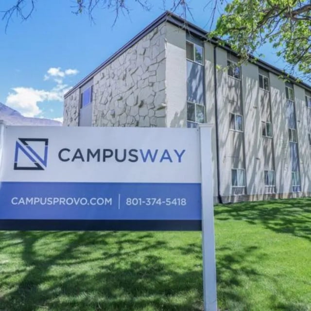 Campusway sign building exterior at Campus Way in Provo Student Accommodation