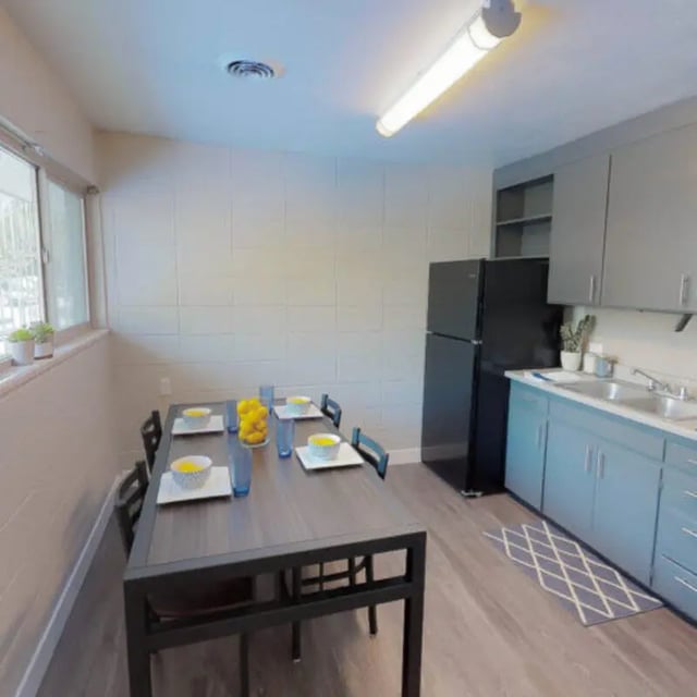 Dining table chairs lemons bowls kitchen kitchen at Campus Way in Provo Student Accommodation