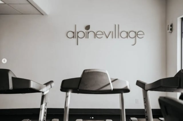 Alpine Village gym treadmills and equipment playing area at Alpine Village in Provo Student Accommodation