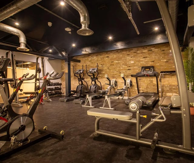 Exercise bikes treadmills rowing machines gym Gym at The Bridge Phase II in Newcastle Upon Tyne Student Accommodation