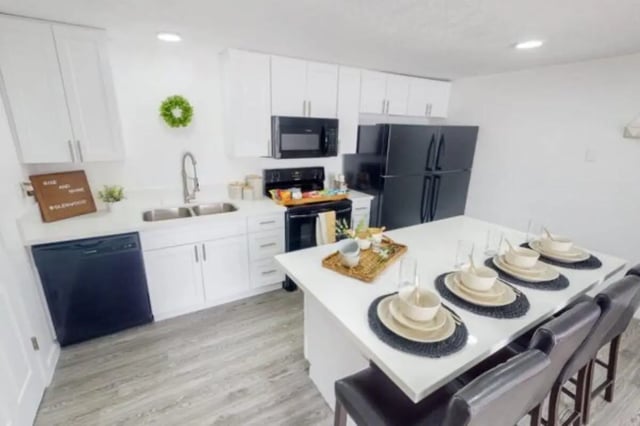 Modern kitchen island with place settings kitchen at Glenwood Apartments in Provo Student Accommodation