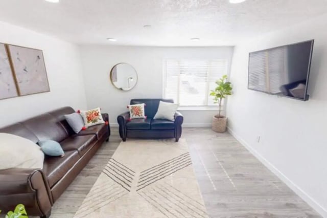 Leather couches pillows rug plant TV living room at Glenwood Apartments in Provo Student Accommodation