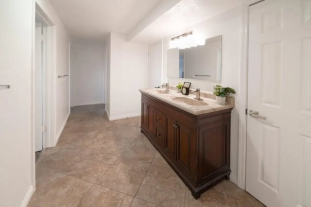 Double vanity with mirrors bathroom at Glenwood Apartments in Provo Student Accommodation
