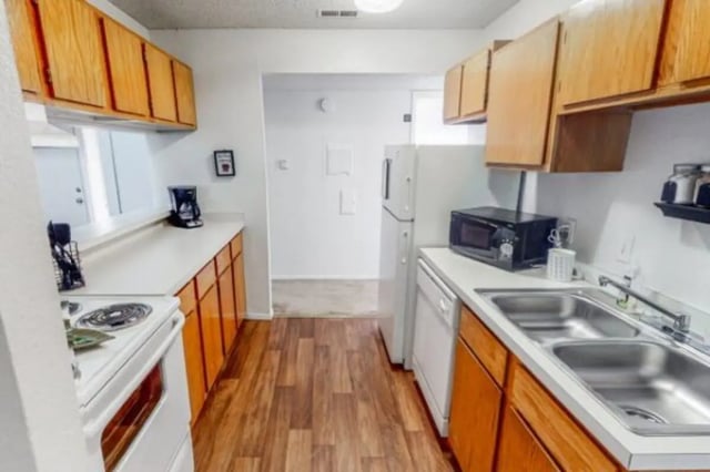 Stove microwave sink dishwasher kitchen at Apple Lane Apartments in Lawrence Student Accommodation