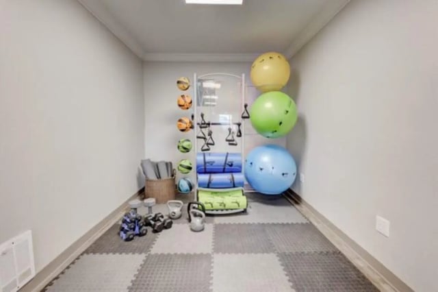 Dumbbells mats balls and weights fitness room at The Colonial House in Rexburg Student Accommodation