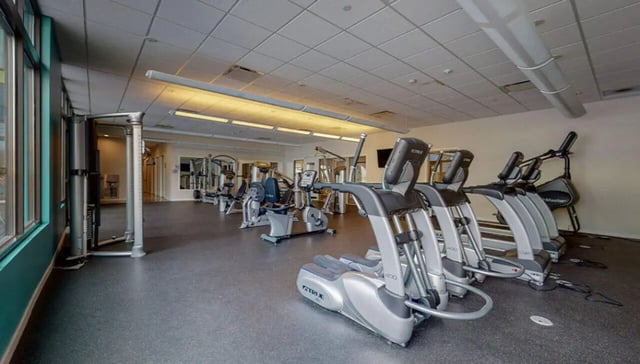 Ellipticals treadmills and weight machines gym. at Auden Albany in Albany Student Accommodation