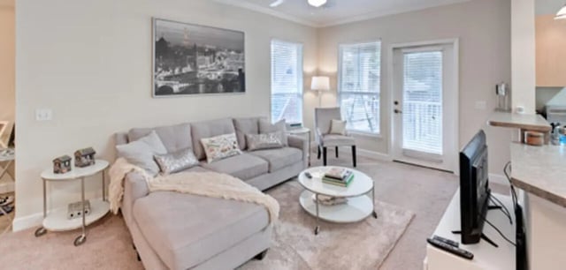 Sofa coffee table chair TV framed artwork living room at Heritage Oaks Luxury Apartments in Gainesville Student Accommodation