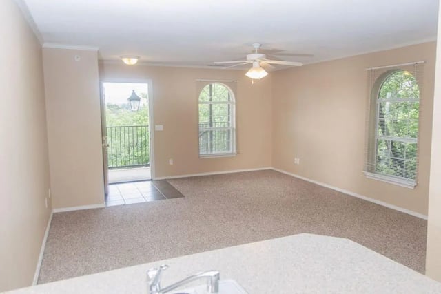 Empty living room with balcony door and windows living room at Campus Crossing Apartments in Greensboro Student Accommodation