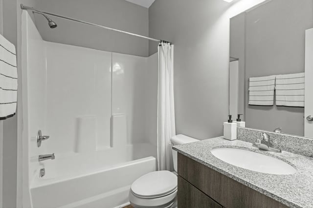Shower toilet vanity and sink bathroom at Remerton Mill Apartments in Valdosta Student Accommodation
