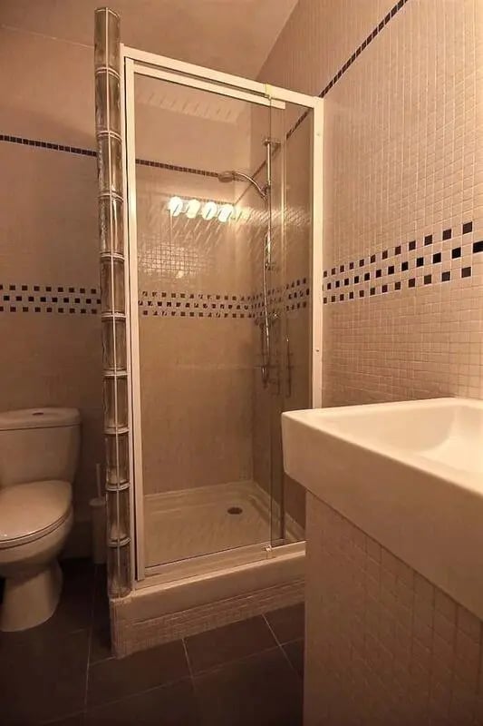 Toilet shower and sink bathroom at Apartment in Rue Claude Terrasse, 75016 Paris, France in Paris Student Accommodation