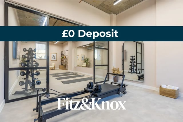 Pilates reformer dumbbells yoga mats gym area at Fitz and Knox in Cardiff Student Accommodation