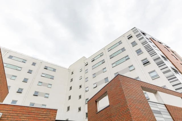 Modern building with many windows exterior at Turner Court in Newcastle Upon Tyne Student Accommodation