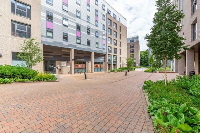 Modern accommodation exterior with brick and grey paneling exterior at Rosedale Court in Newcastle Upon Tyne Student Accommodation