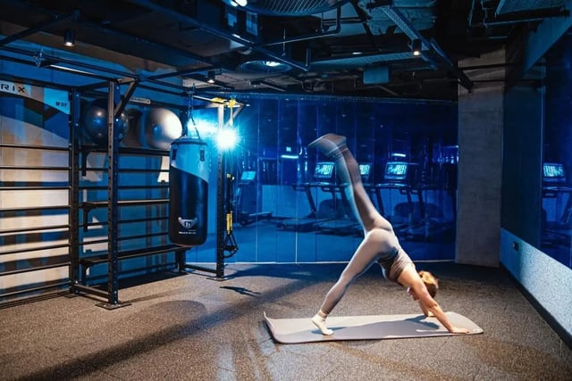 Gym with yoga mat punchbag and treadmills at Vita Student Copper Towers in Coventry Student Accommodation