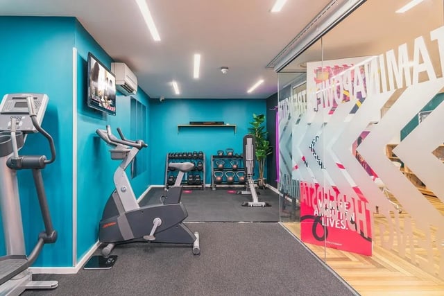 Elliptical stationary bike weights and gym equipment gym at Vita Student Portland House - Exeter in Exeter Student Accommodation