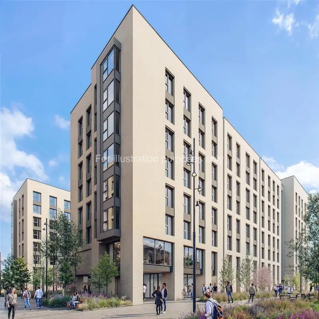 Modern student accommodation building with landscaping exterior at City Wharf in Glasgow Student Accommodation