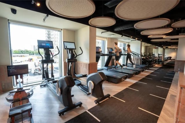 Treadmills ellipticals and row machine gym at Fusion Students Brent Cross in London Student Accommodation