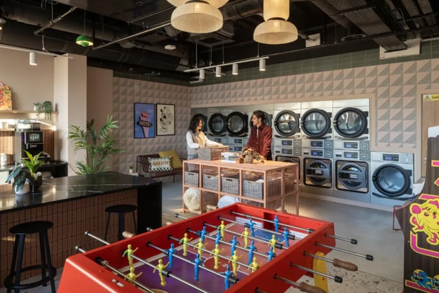 Foosball table arcade game laundry room at Fusion Students Liverpool in Liverpool Student Accommodation
