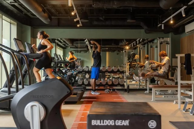 People exercising on treadmills and weight machines gym at Fusion Students Nottingham in Nottingham Student Accommodation
