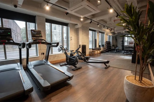 Treadmills rowing machine exercise bikes gym equipment gym room at Fusion Students York in York Student Accommodation